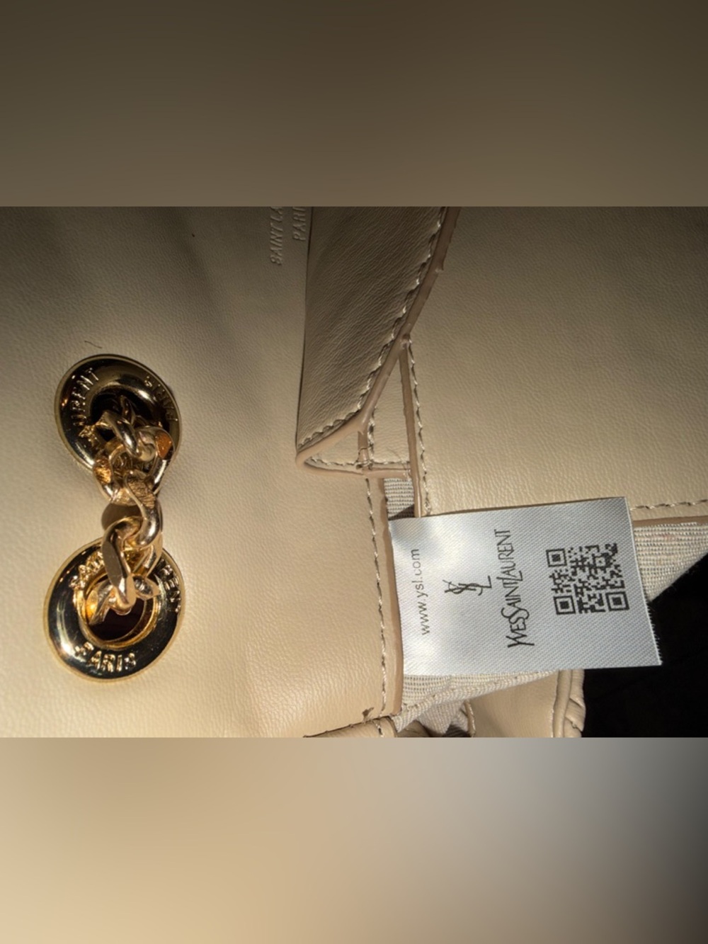 Saint Laurent Camel Quilted Leather Shoulder Bag with Gold Hardware - Picture 5 of 6